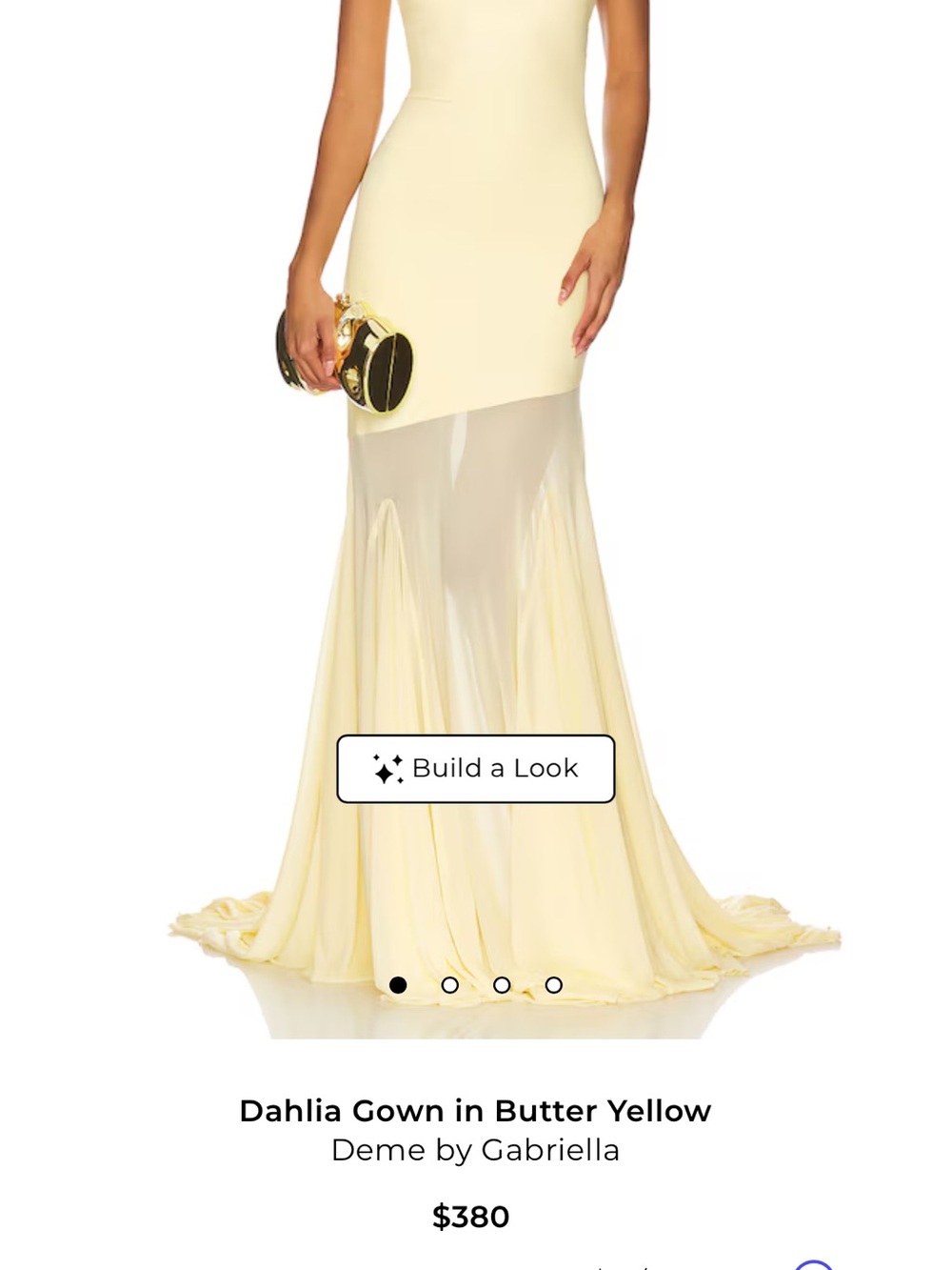 REVOLVE Revolve Dahlia Gown in Butter Yellow - Picture 4 of 4